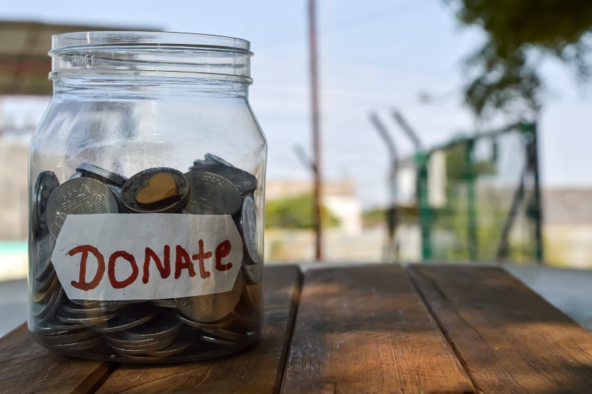 Cash donation jar